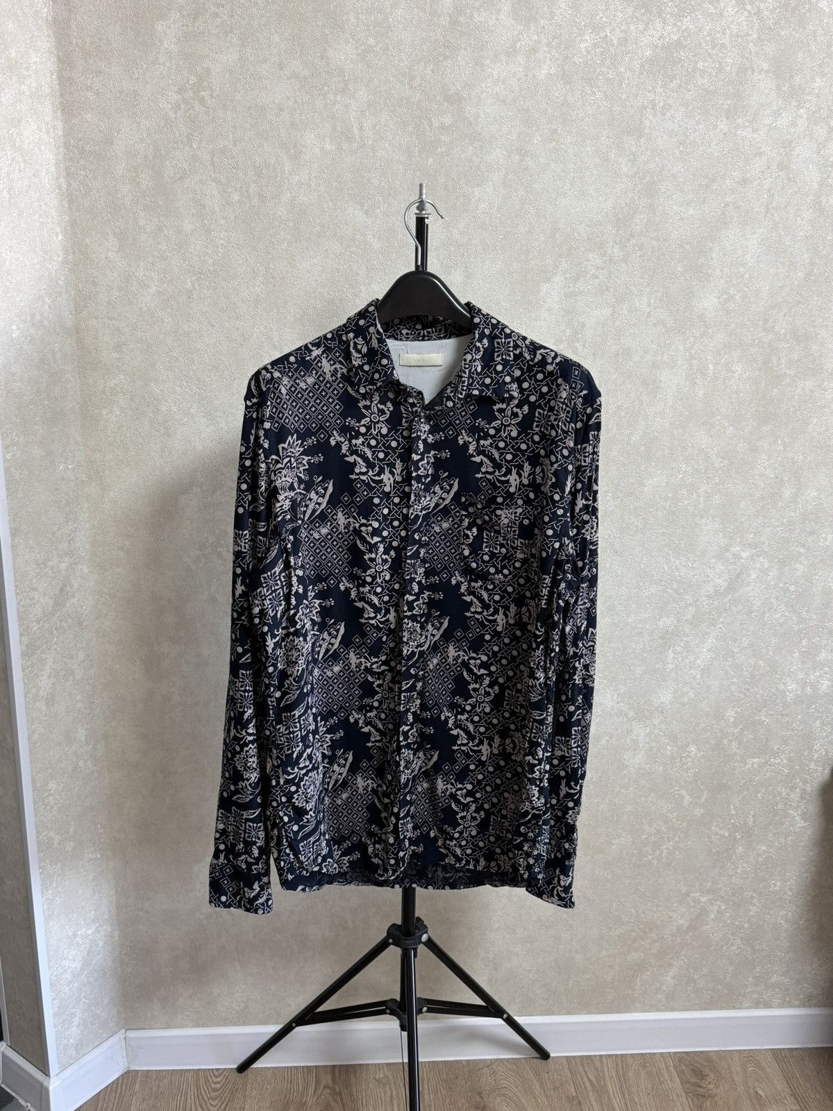 Diesel Vintage Diesel Button Up Shirt Geometric Print Size XL Size US XL / EU 56 / 4 - 1 Thumbnail