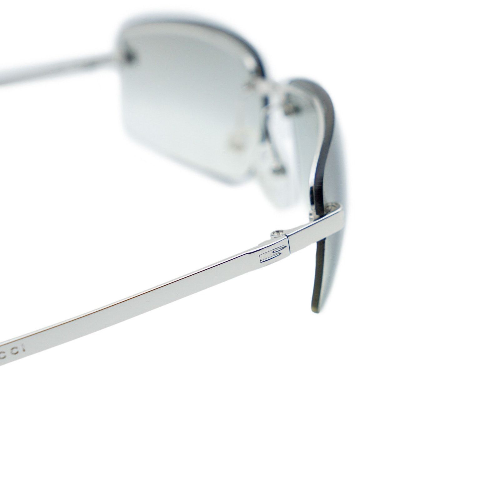 Gucci Gucci GG 1794/S Silver Rimless Rectangular Logo Sunglasses Size ONE SIZE - 5 Thumbnail