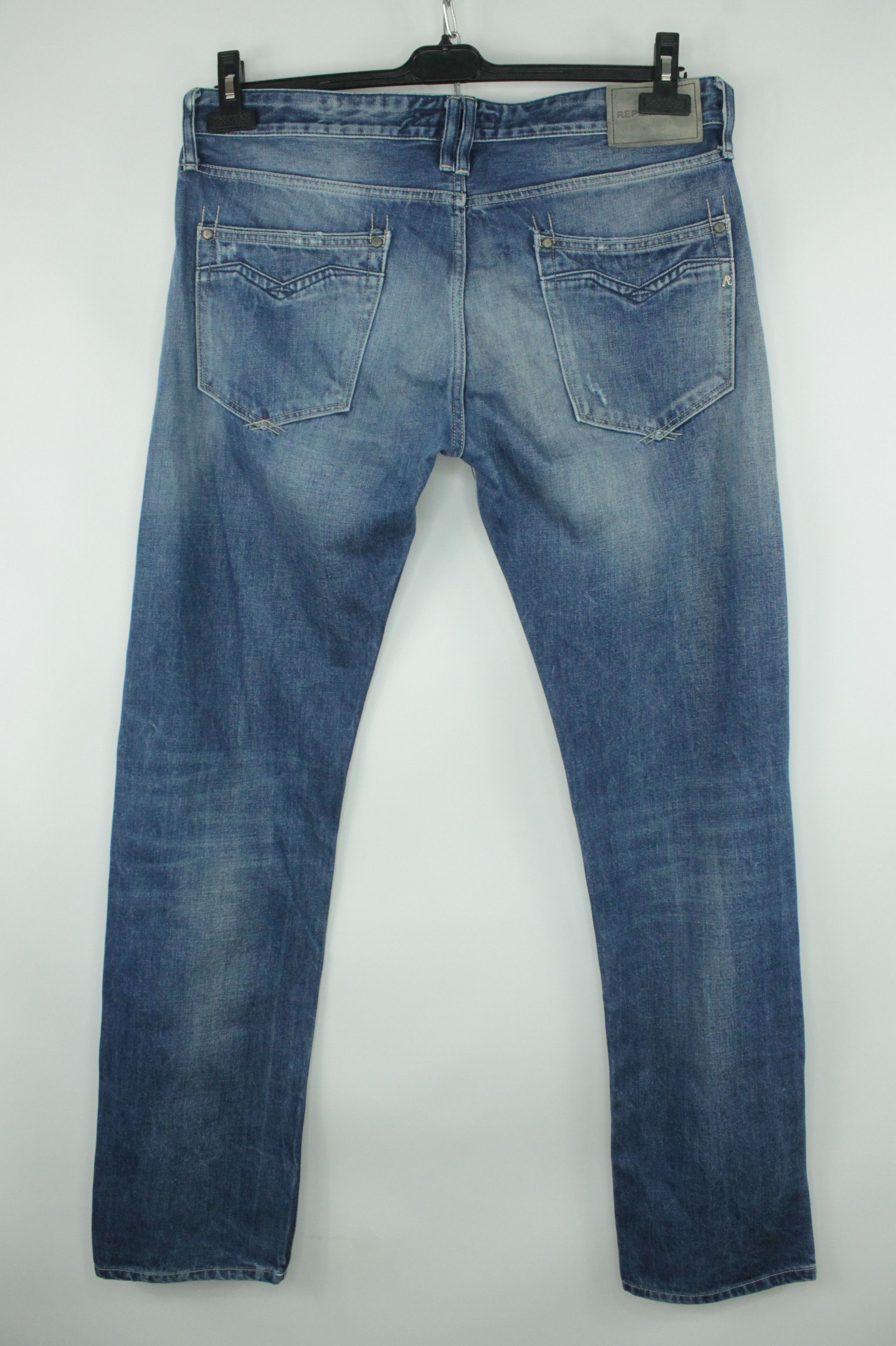 Replay Replay Newbill Blue Denim Regular Fit Jeans Men's Size US 34 / EU 50 - 7 Thumbnail