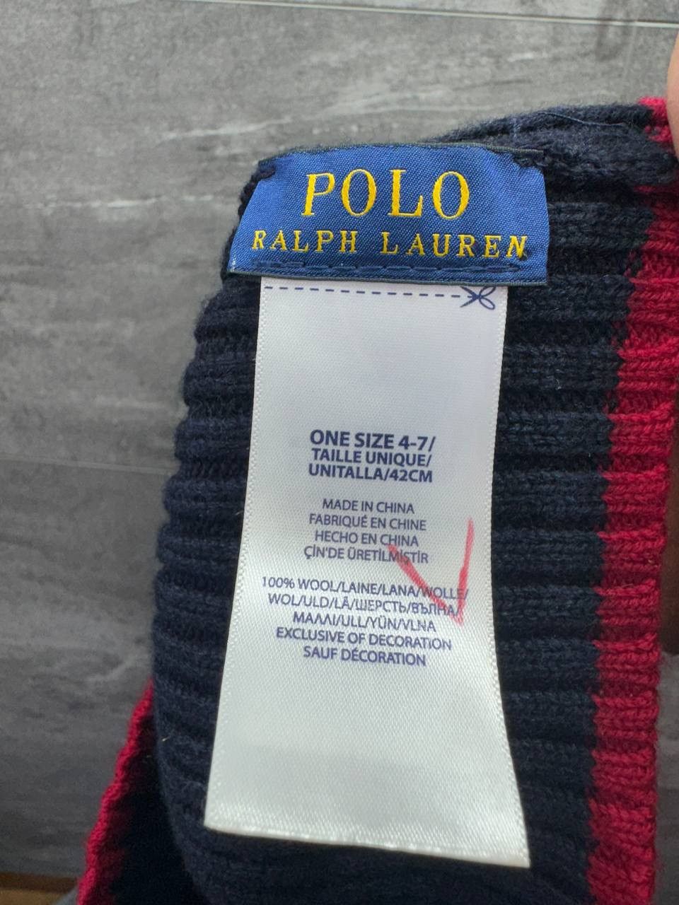 Vintage POLO RALPH LAUREN mini logo Wool Hat Navy Size ONE SIZE - 4 Thumbnail