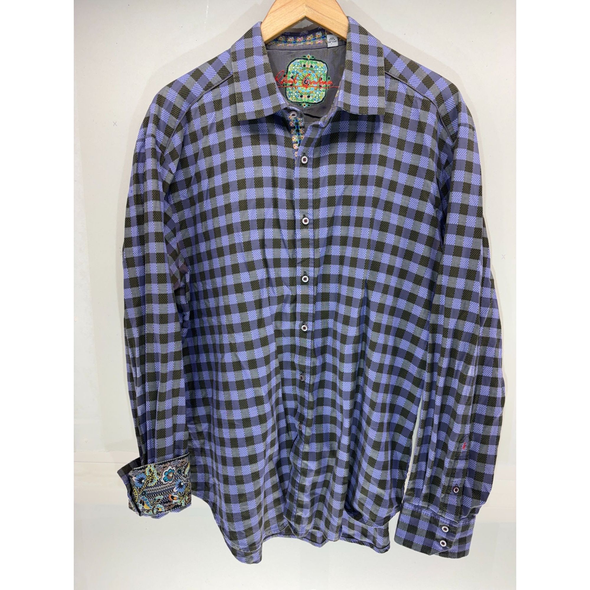 Robert Graham Robert Graham Mens Size 2XL Checkered Print Button up Flip C Size US XXL / EU 58 / 5 - 1 Thumbnail