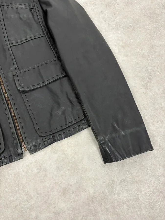Just Cavalli SS2007 Cavalli Black Imperial Leather Jacket Size US M / EU 48-50 / 2 - 6 Thumbnail