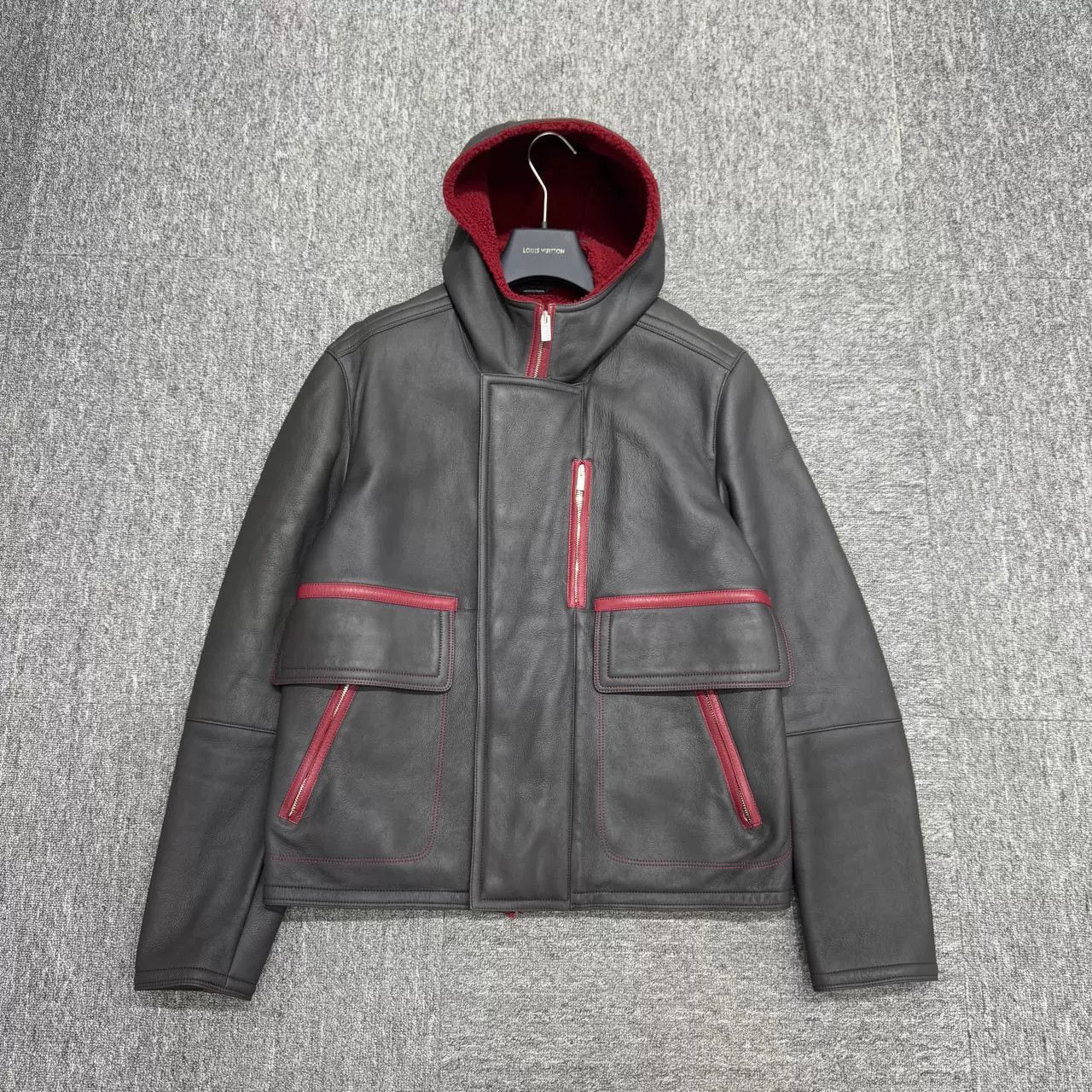 Hermes Hermes Black Red Fur Leather Jacket Size US S / EU 44-46 / 1 - 1 Thumbnail