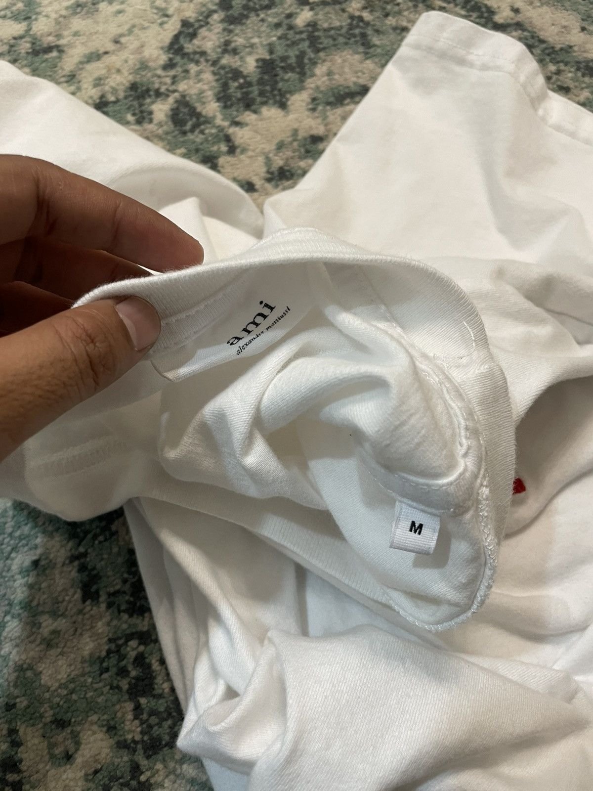 AMI AMI PARIS Alexandre White Red Heart T-shirt Medium Unisex Size US M / EU 48-50 / 2 - 7 Thumbnail