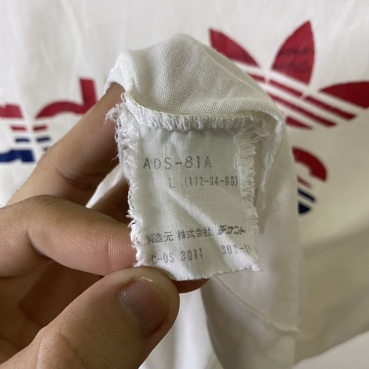 Adidas Vintage 1980s Adidas Spell Out Tee Size US M / EU 48-50 / 2 - 4 Thumbnail