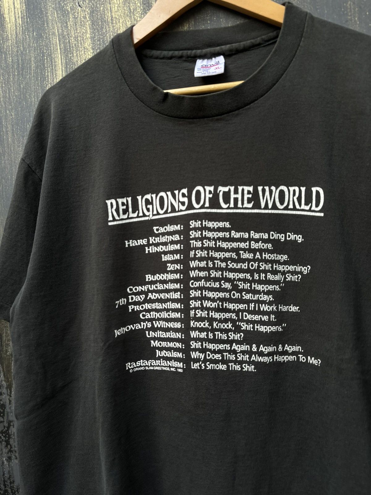 Vintage RARE! Vintage 90’s Religions Of The World Parody Tee Size US XL / EU 56 / 4 - 4 Thumbnail