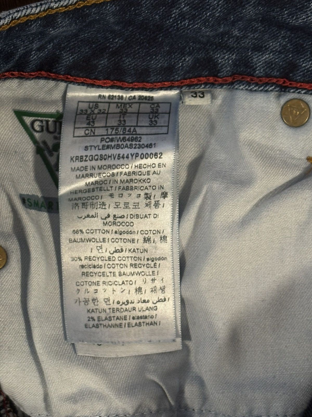 Guess × Vintage Guess jeans Size US 33 - 4 Thumbnail