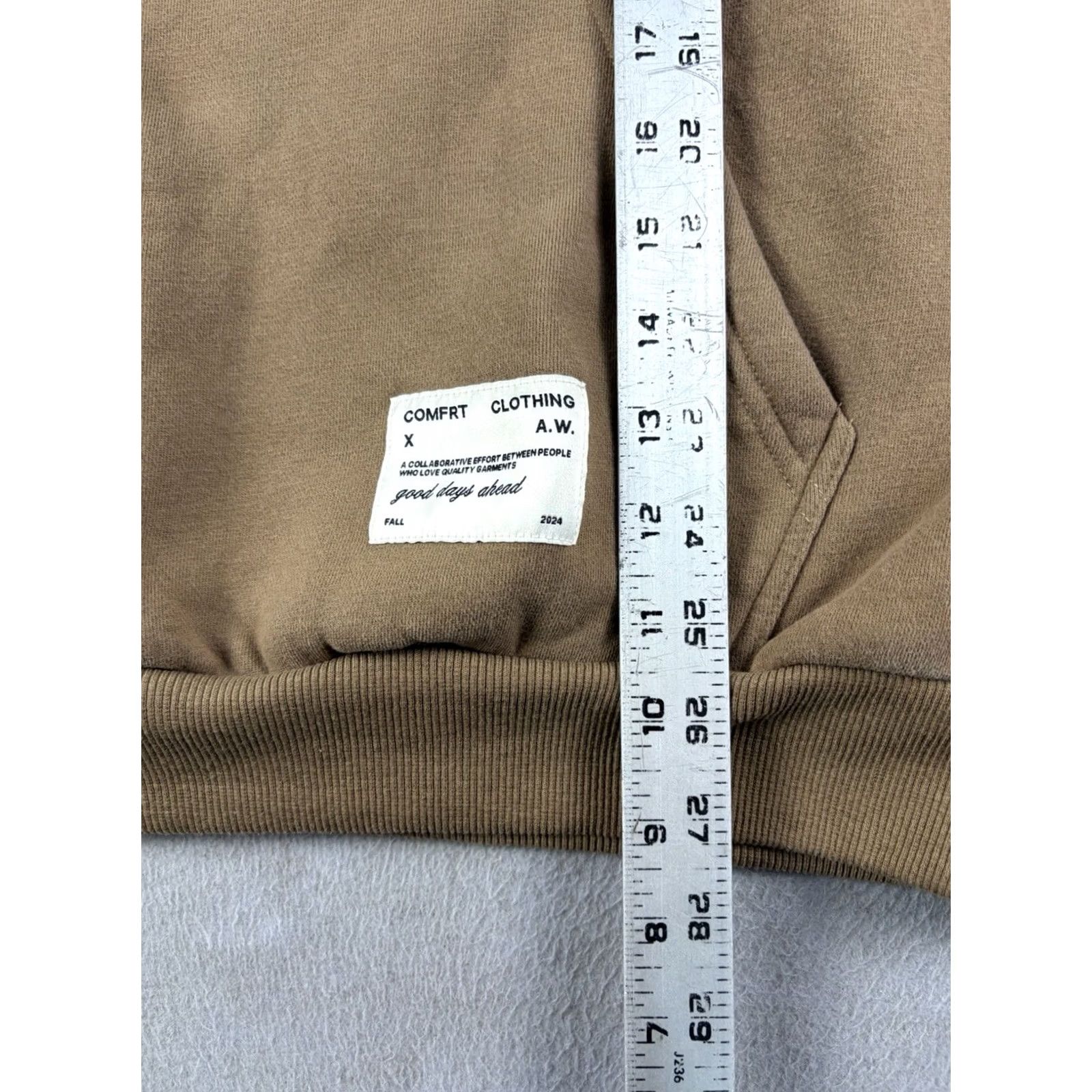 Vintage Comfrt Hoodie Mens XL Brown Fleece Pullover Relaxed Fit Logo Pocket Sweatshirt Size US XL / EU 56 / 4 - 7 Thumbnail