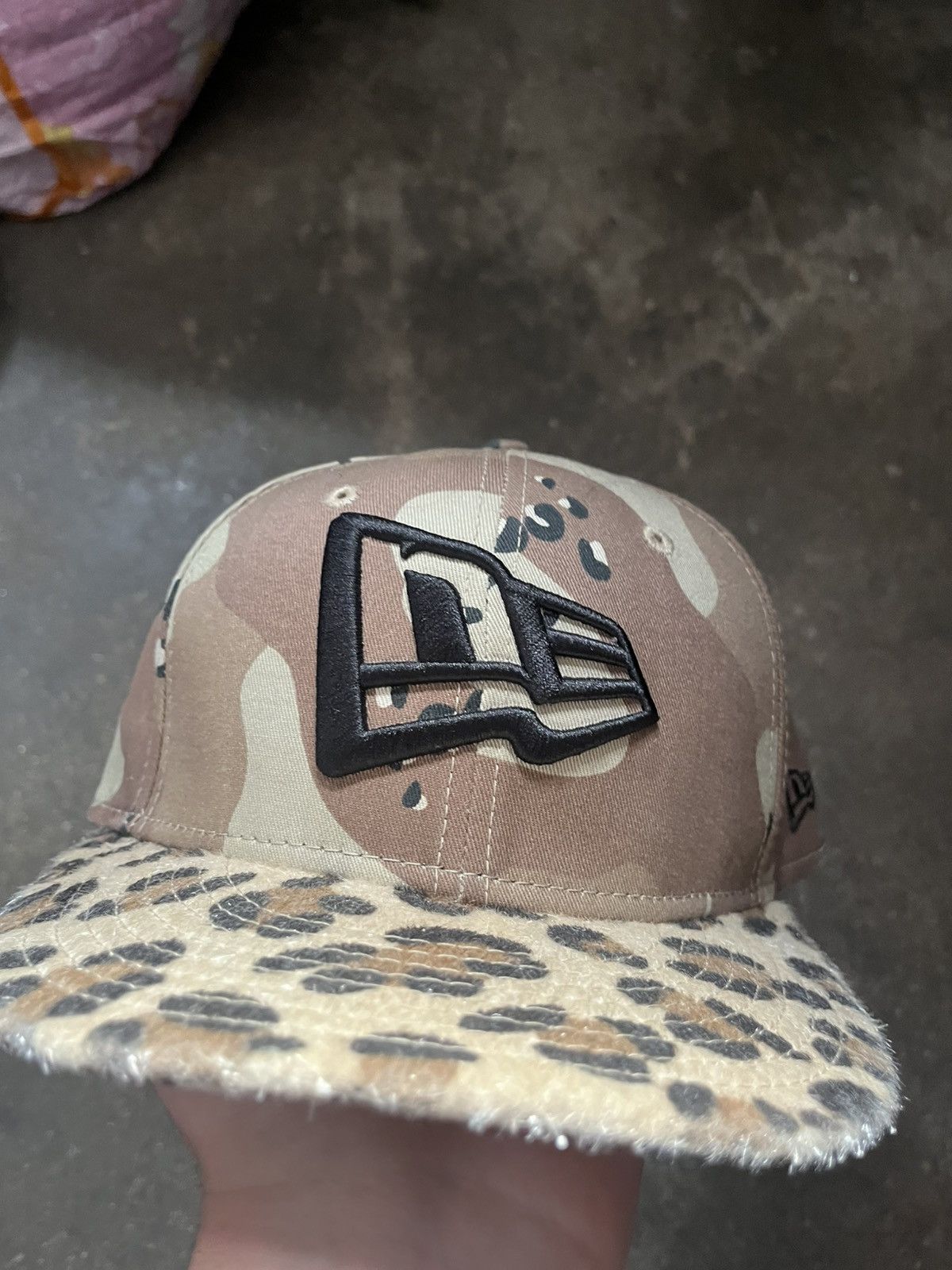 New Era Y2k new era cheetah print and camo fur fitted cap 7 1/8 Size ONE SIZE - 1 Thumbnail