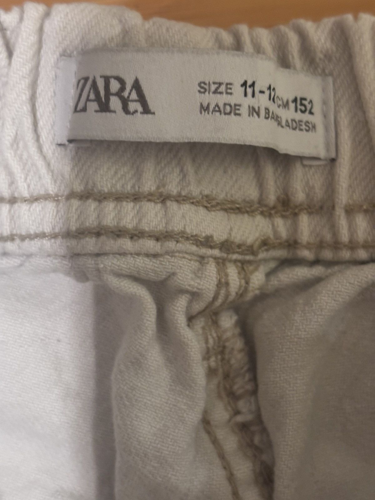 Zara Girls off white Jeans.kp2401 Size 22" - 9 Thumbnail