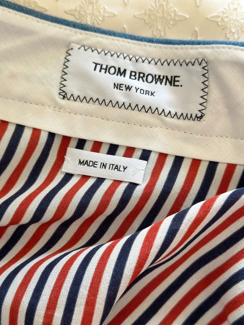 Thom Browne Thom Browne High waist pleated skirt, denim blue Size 25" / US 0 / IT 36 - 5 Thumbnail