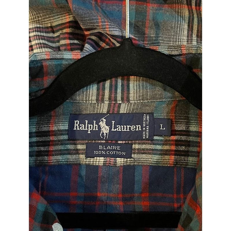 Ralph Lauren VTG Ralph Lauren Shirt Blaire Navy Black Plaid Button Down Size US L / EU 52-54 / 3 - 3 Thumbnail