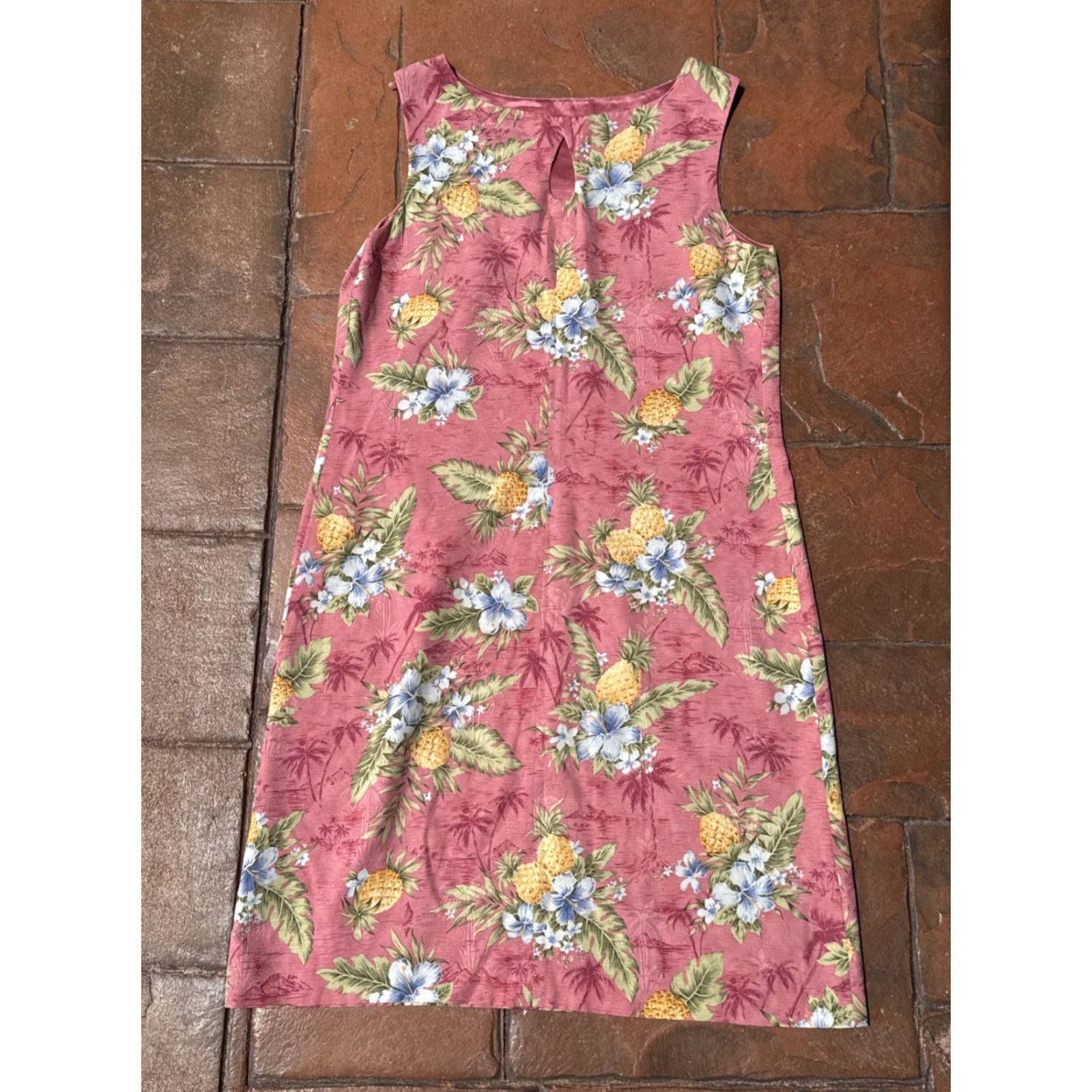 Tommy Bahama Tommy Bahama Silk Dress Women's 8 Hawaiian Floral Sleeveless Size M / US 6-8 / IT 42-44 - 3 Thumbnail