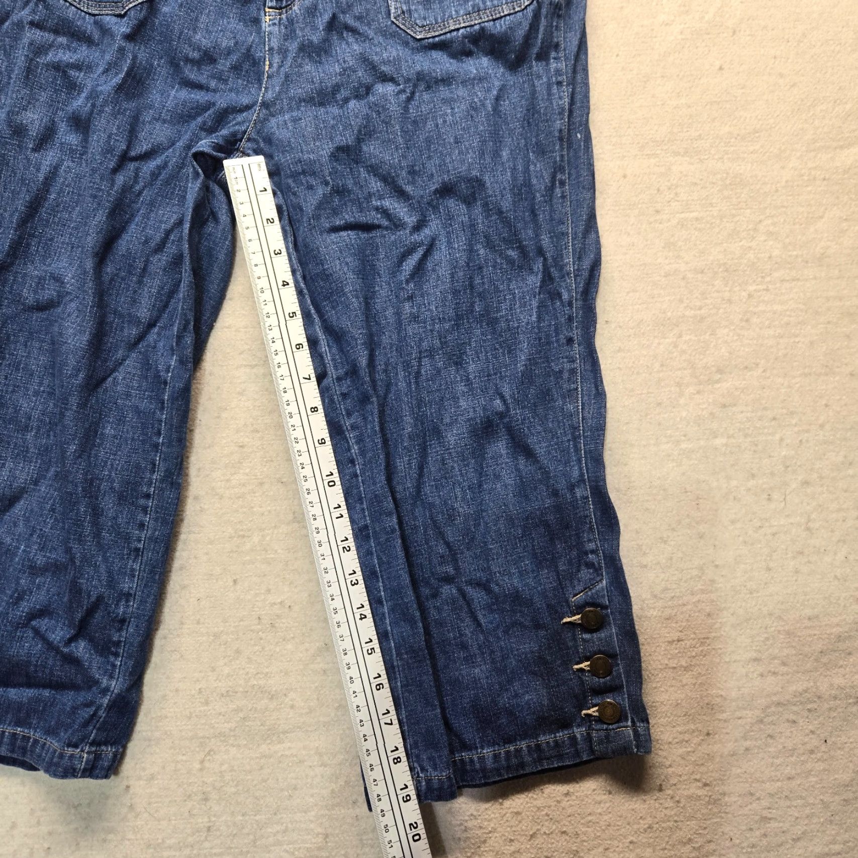 Denime Kim Rogers Denim Blue Jeans Pants Capris Ankle Button Adult Women's Size 12 Size 34" / US 12 / IT 48 - 7 Thumbnail
