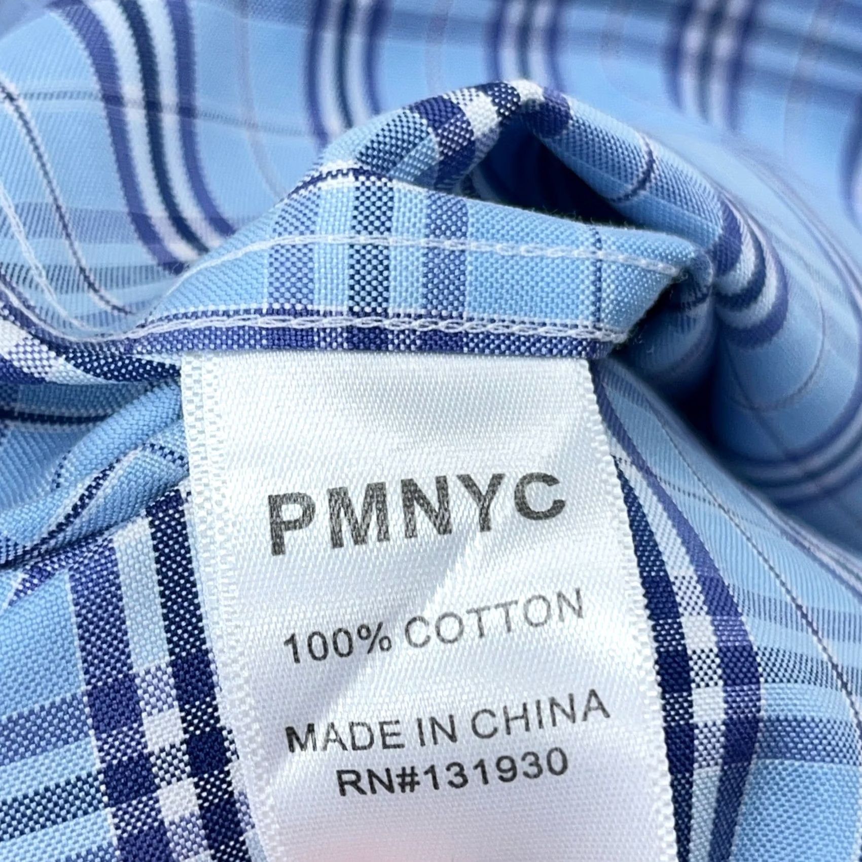 Vintage VINTAGE Peter Manning Shirt Men 4X Blue Plaid Button Up Everyday Standard Fit Dress Size 48R - 6 Thumbnail