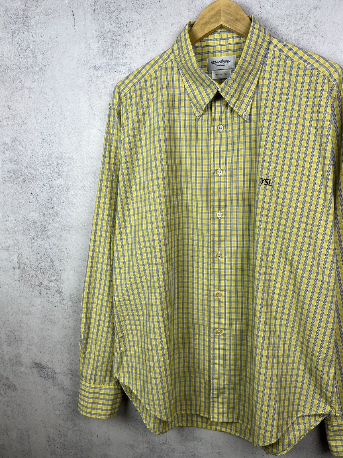Yves Saint Laurent Vintage 90s Yves Saint Laurent YSL Shirt Rare Retro Y2K Hype Size US XL / EU 56 / 4 - 2 Thumbnail