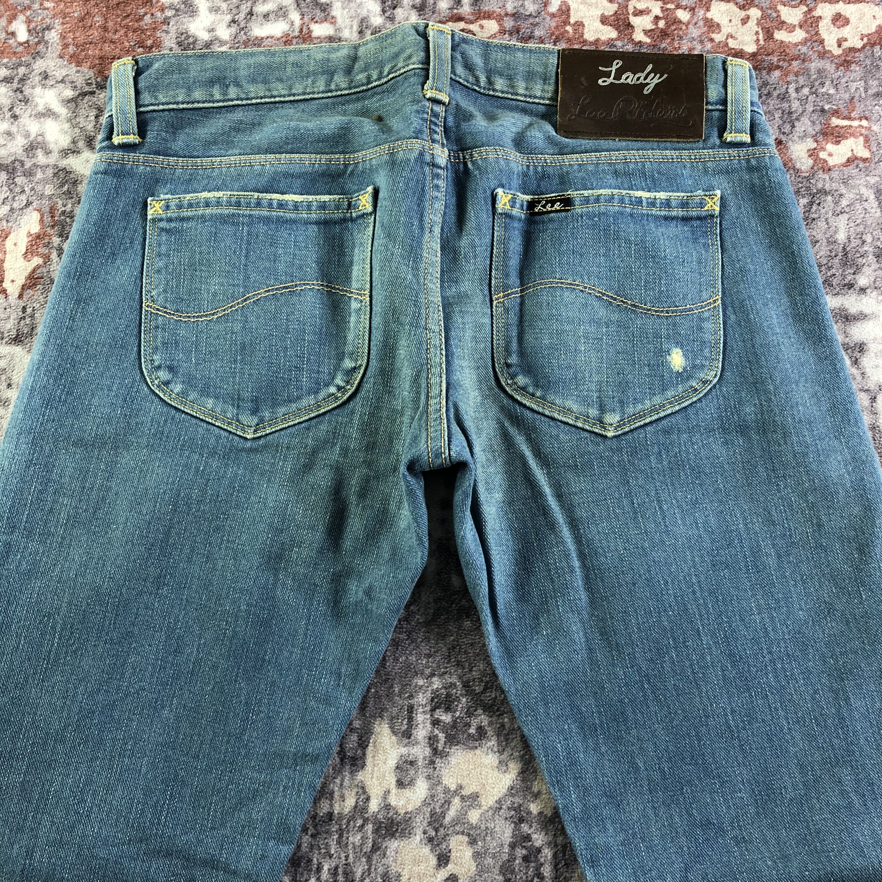 Lee × Vintage Vintage Blue Wash Lady Lee Riders Selvedge Jeans-JM3646 Size 31" - 4 Thumbnail