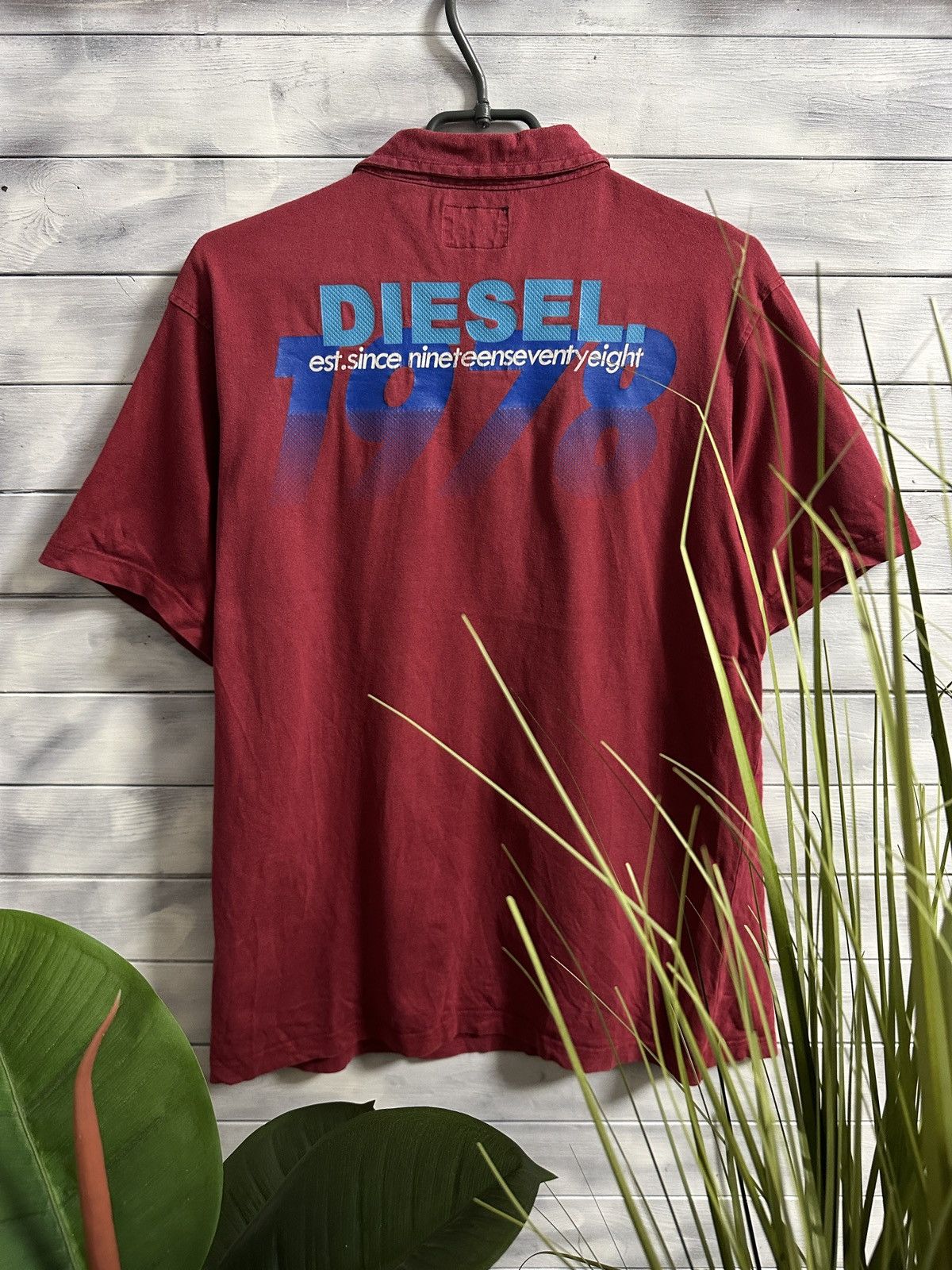Diesel Rare Vintage Polo Diesel Avant-Garde Japan Y2K Style. Size US XL / EU 56 / 4 - 1 Thumbnail