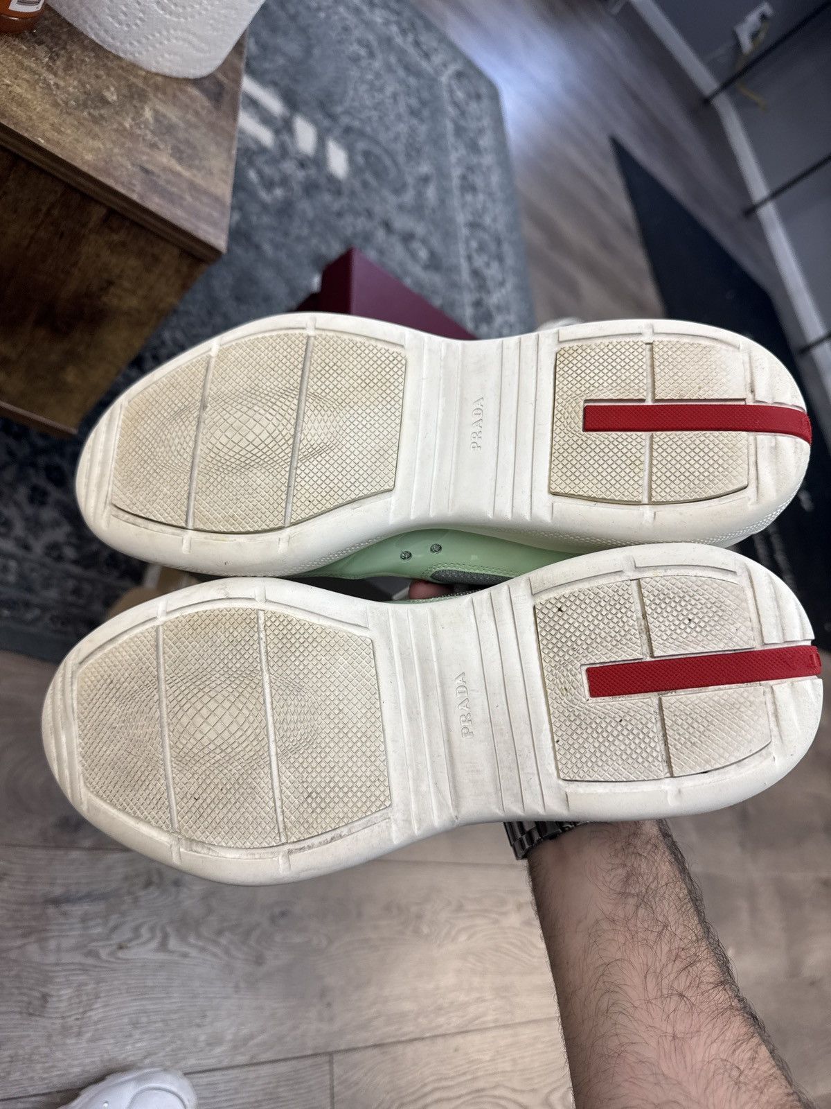 Prada Prada America’s cup white teal Size US 9 / EU 42 - 5 Thumbnail