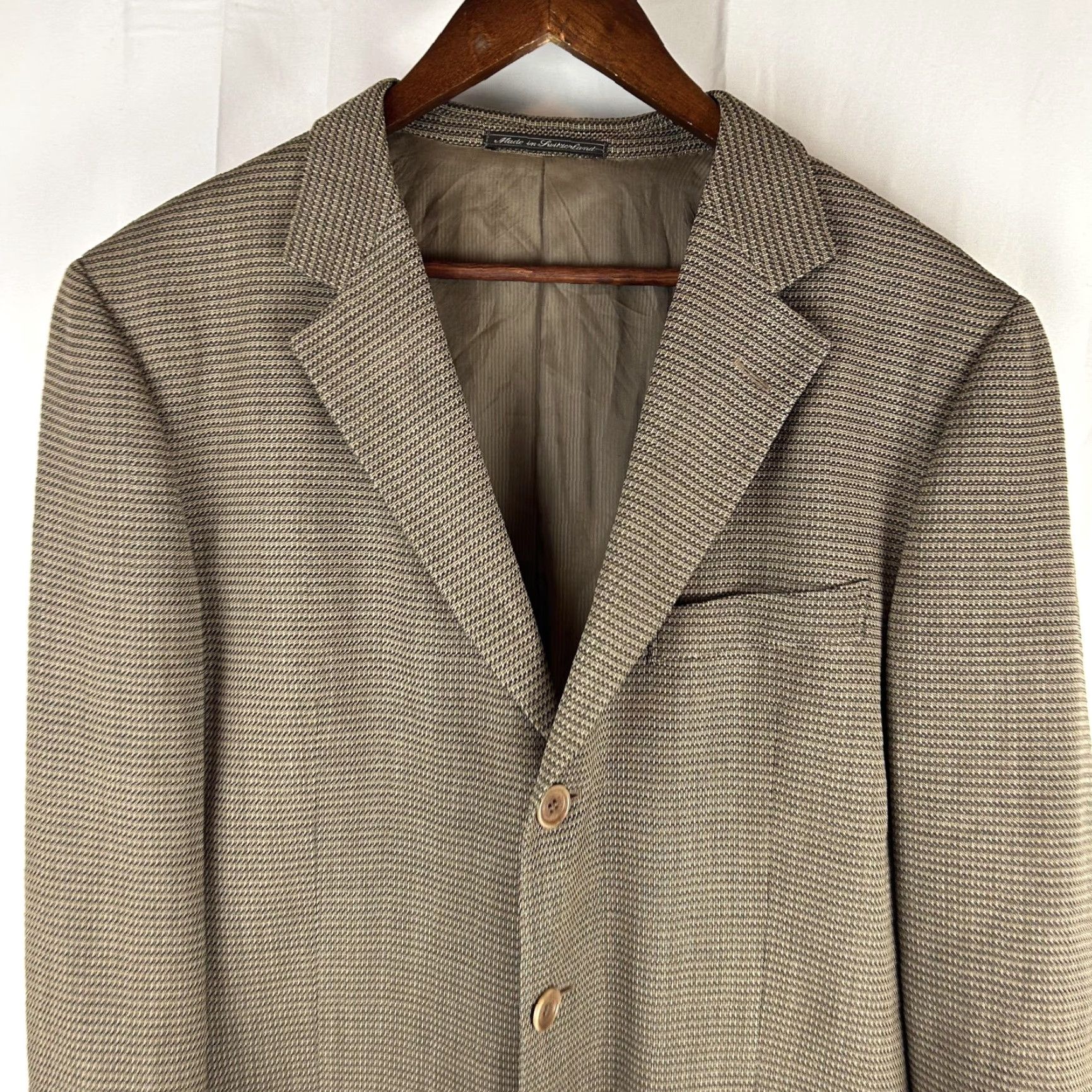 Ermenegildo Zegna Ermenegildo Zegna Sport Coat Jacket Men 54 Brown Wool Tweed Check Notch Lapel 3-Button 2 Piece Business Casual Vintage: No Master Size US L / EU 52-54 / 3 - 3 Thumbnail