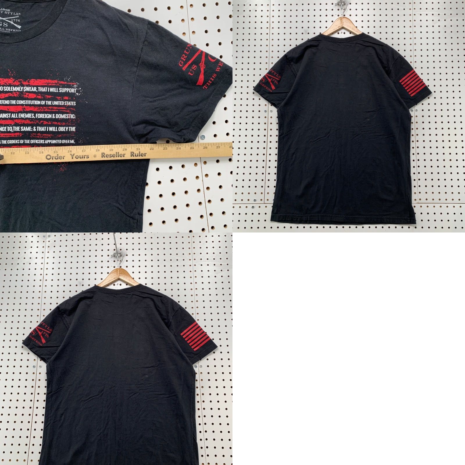 Vintage Grunt Style Shirt Mens XL Black I Do Solemnly Swear USA Flag Military Army Shirt XL Mens Black I Do Solemnly Swear USA Flag Military Army Size US XL / EU 56 / 4 - 8 Thumbnail