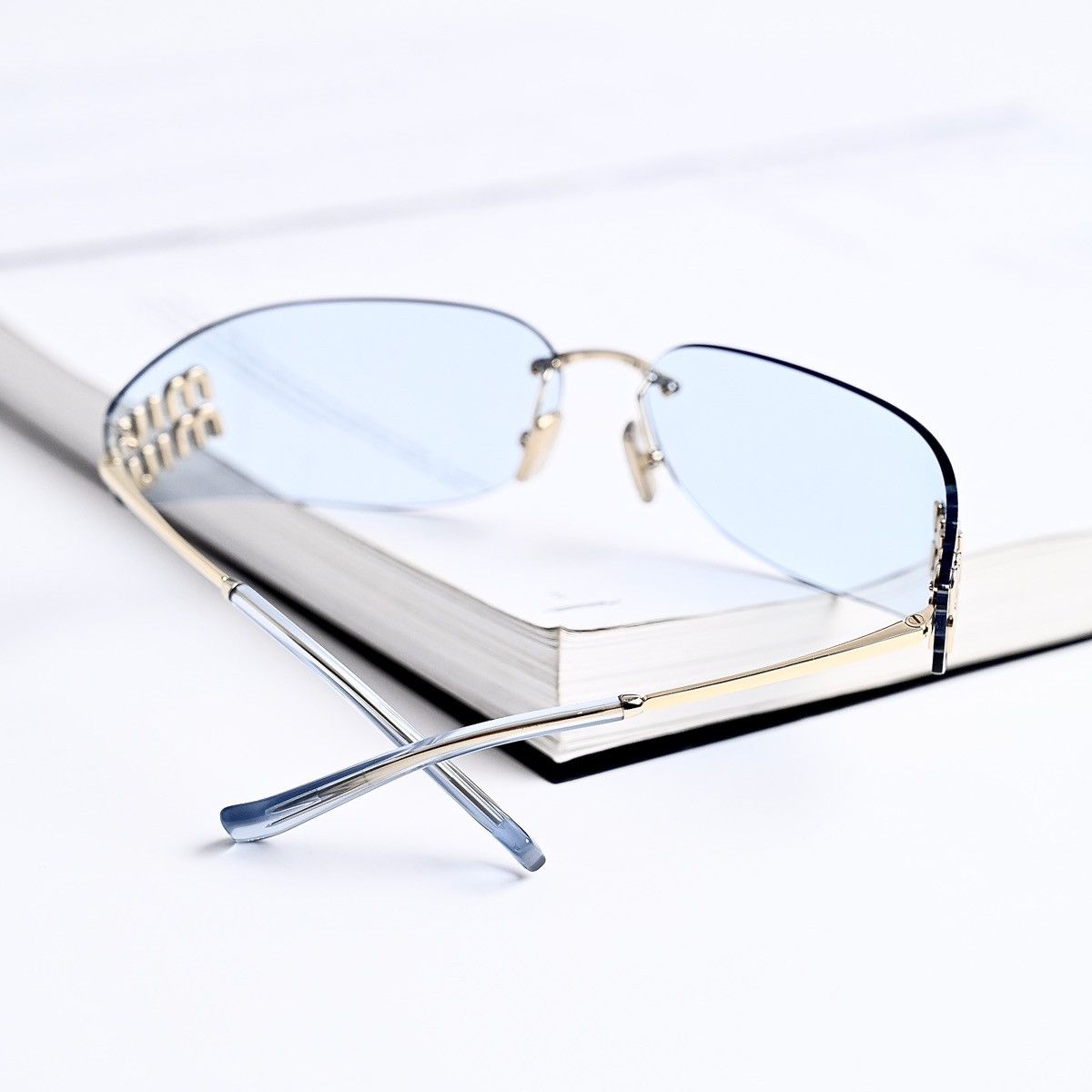 Miu Miu MIU MIU 0MU A51S ZVN10P SUNGLASSES Size ONE SIZE - 10 Thumbnail