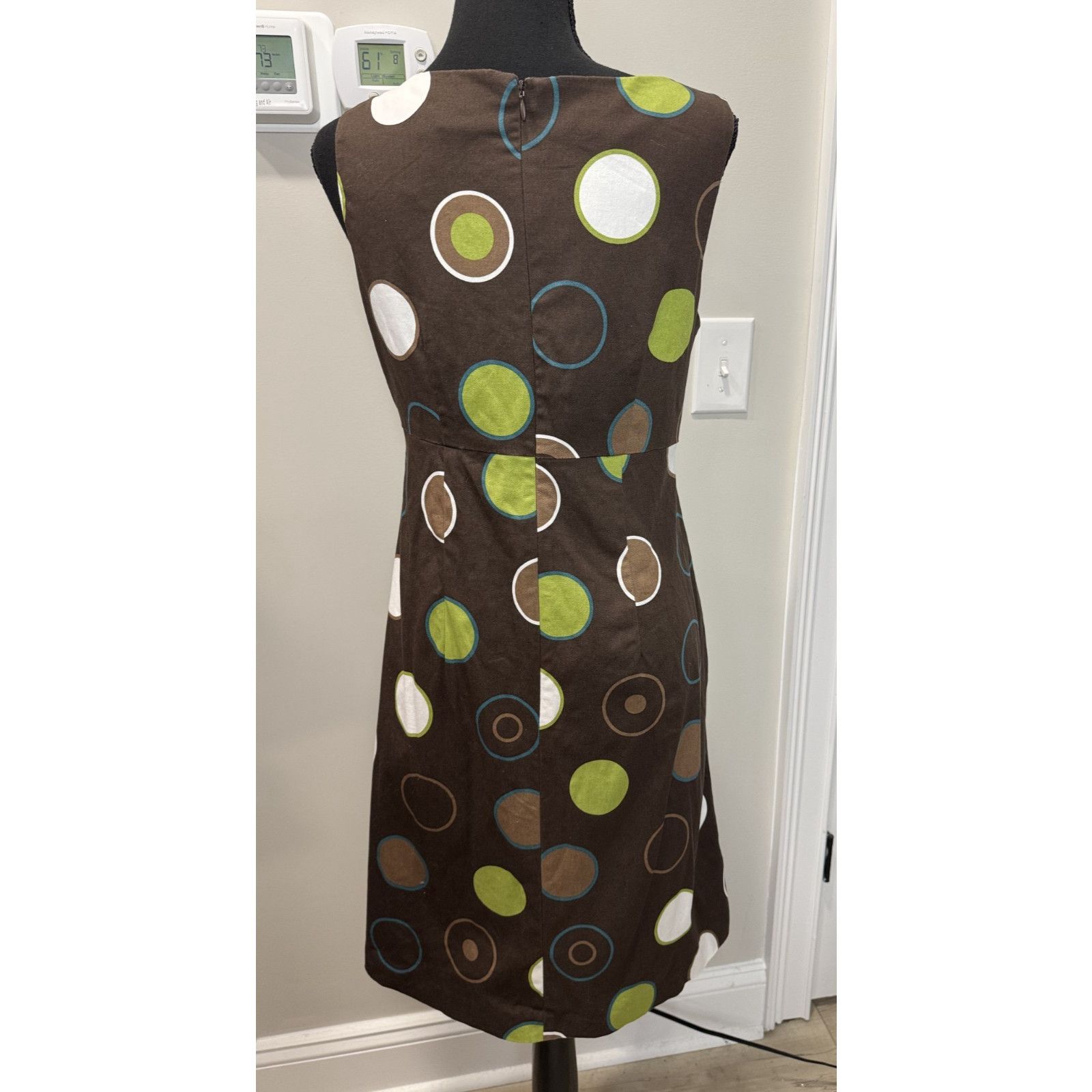 Other Jessica Howard Retro Y2K Twee Polka Dot Dress Brown 10 Size L / US 10 / IT 46 - 2 Thumbnail
