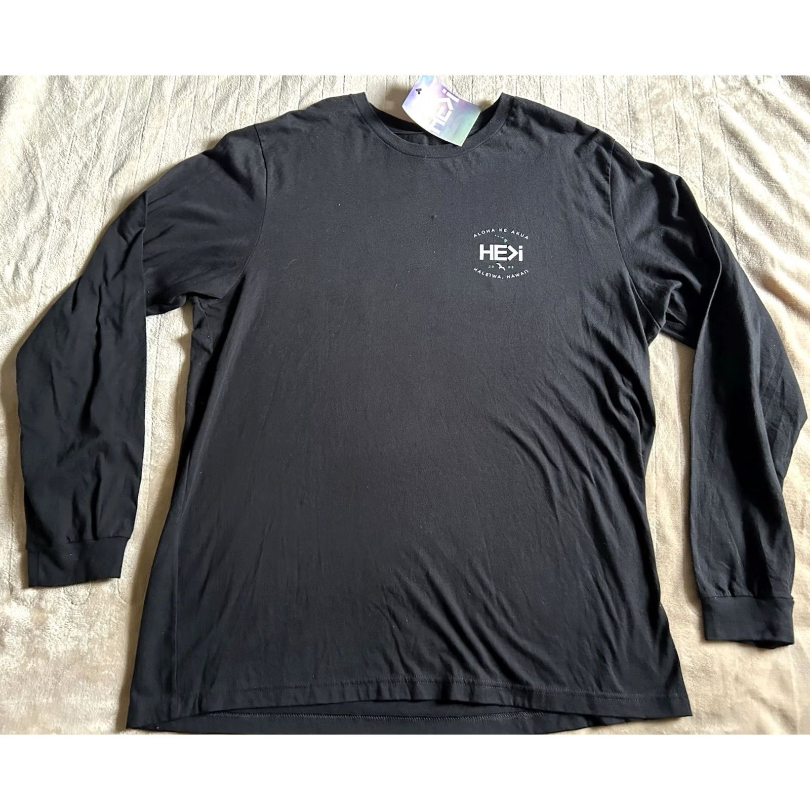 Vintage VINTAGE He Is Greater Than I Men’s Long Sleeve T-Shirt XXL Hale’iwa Hawaii Black Jesus Size US XXL / EU 58 / 5 - 2 Thumbnail
