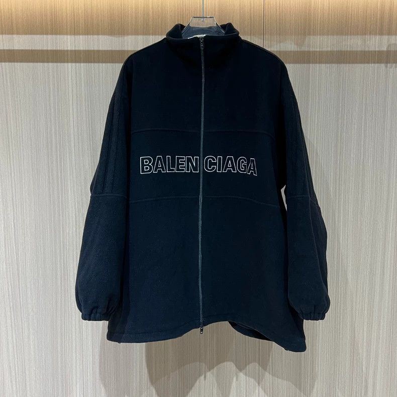 Balenciaga Balenciaga Chest Logo Fleece Jacket Size US XXL / EU 58 / 5 - 1 Thumbnail