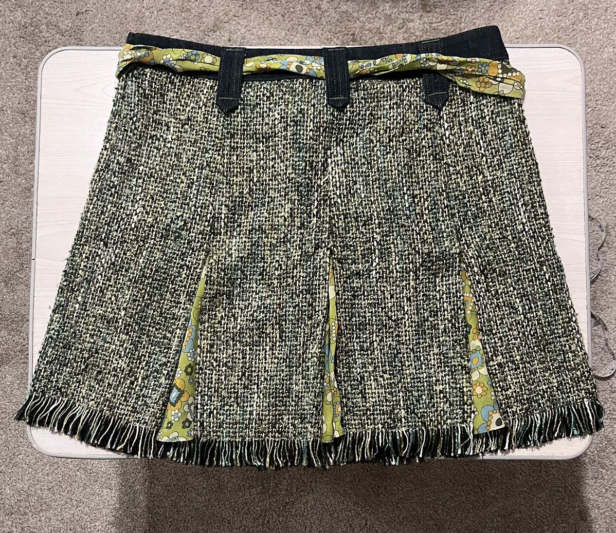 Dolce & Gabbana Dolce & Gabbana Tweed Multi Color Pleated mini skirt Size 30" / US 8 / IT 44 - 3 Thumbnail