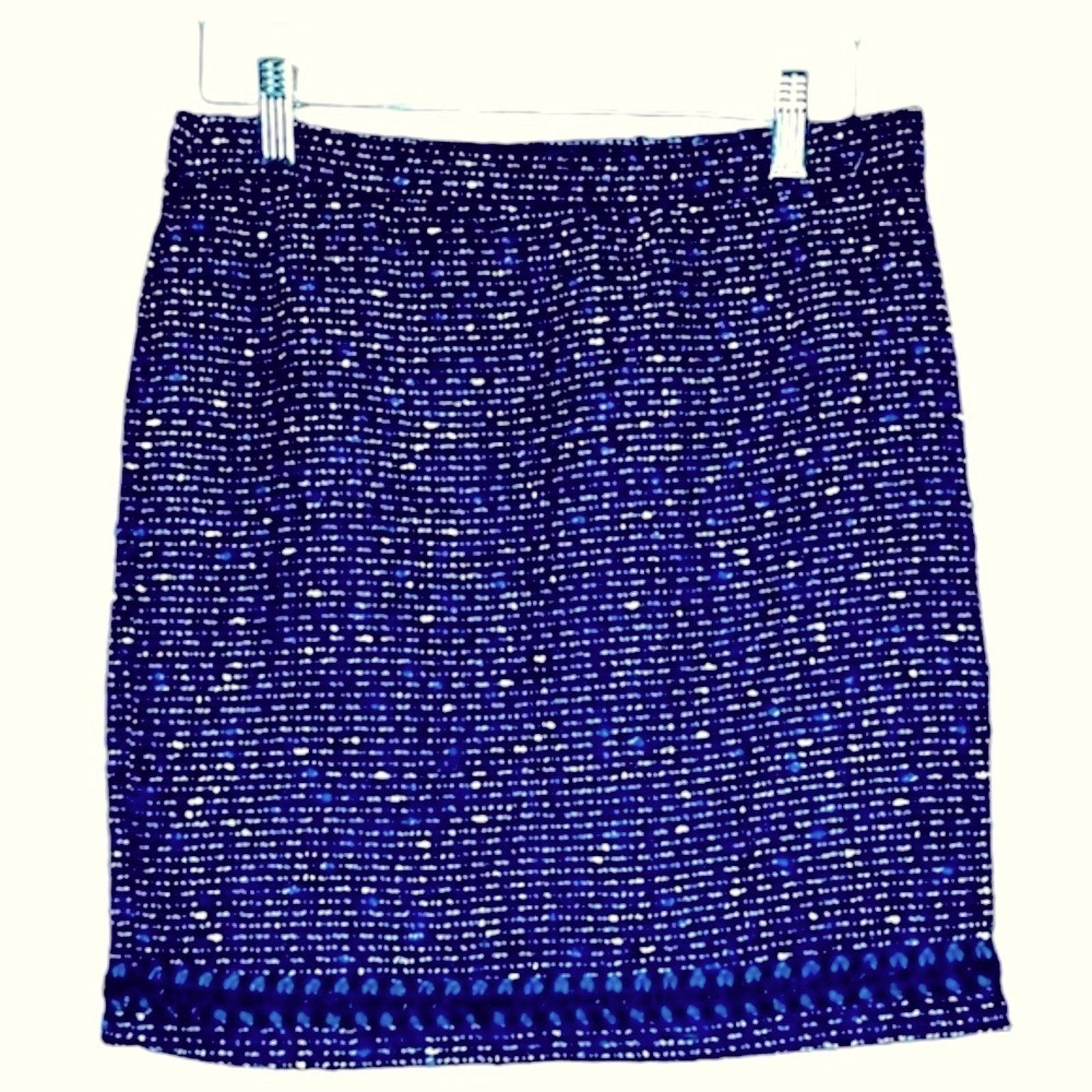 Love Moschino Love Moschino Wool Mohair Tweed Mini Skirt Blue Size 2/28 Size 28" / US 6 / IT 42 - 2 Thumbnail