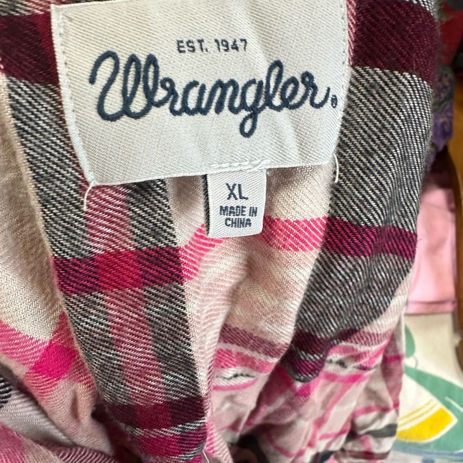 Wrangler Wrangler Plaid Button Front Top Size XL / US 12-14 / IT 48-50 - 2 Thumbnail