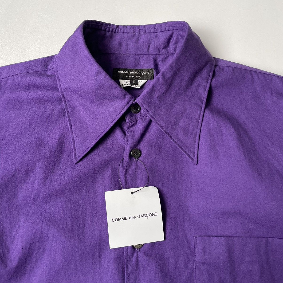 Comme des Garcons Homme Plus S/S 15 Purple ‘Frilled Sleeve’ Shirt Size US S / EU 44-46 / 1 - 3 Thumbnail