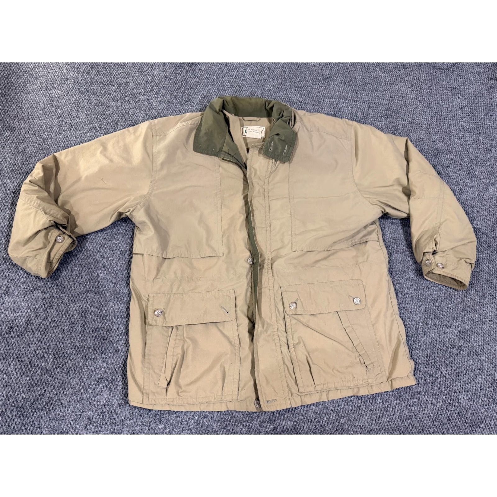 Vintage VINTAGE LL Bean Jacket Mens XL Beige Outdoor Hiking Field Coat 70s Lined Tan Bomber Jacket Size US XL / EU 56 / 4 - 2 Thumbnail