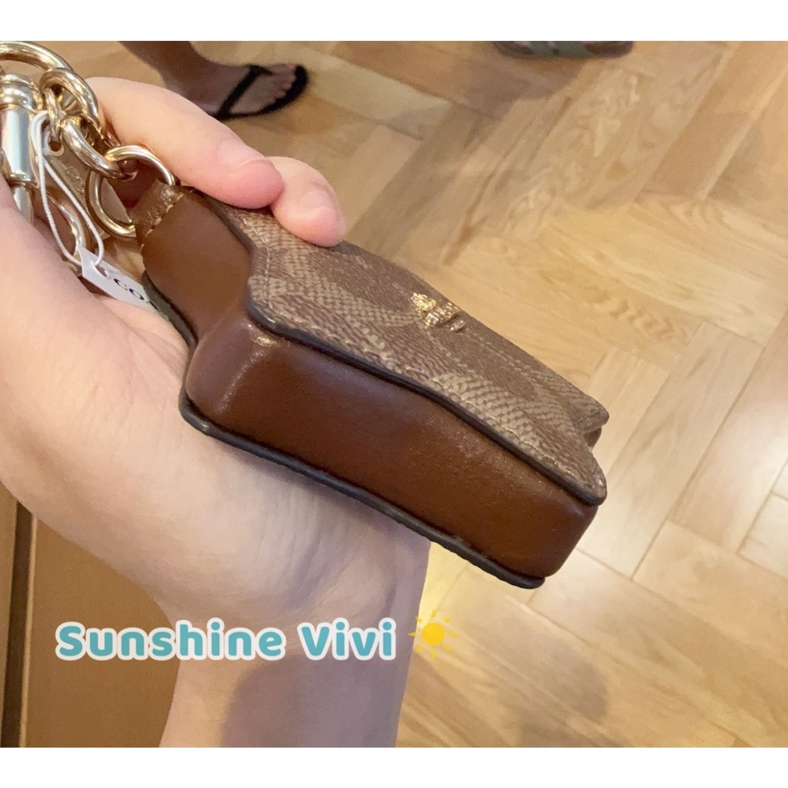 Coach NWT Coach CBL12 Star Bag Charm Coin Case Pouch Tan/Brown Size ONE SIZE - 2 Thumbnail
