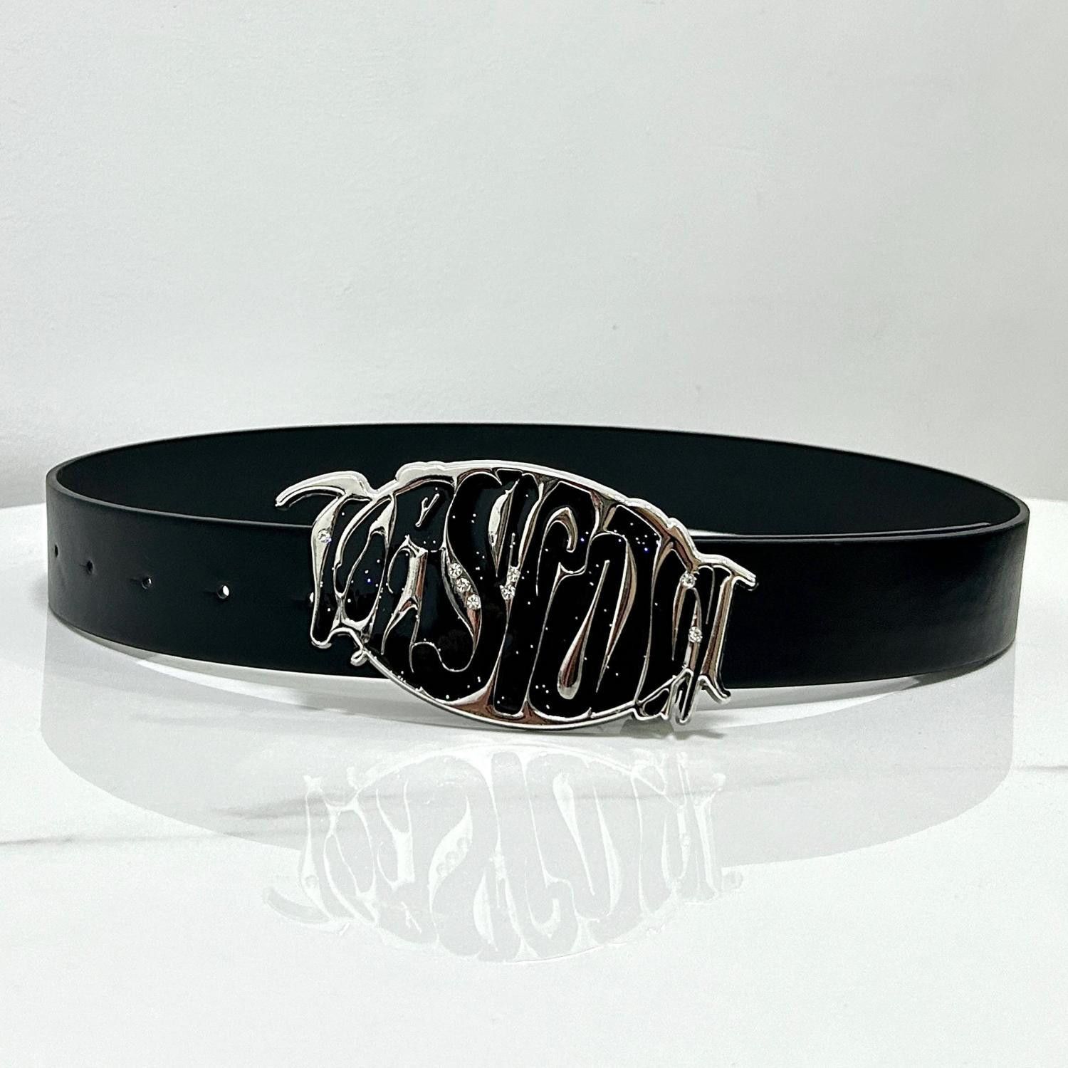 Designer Modern Vintage Belt Riveted Belts Menswear Accessories Size ONE SIZE - 4 Thumbnail
