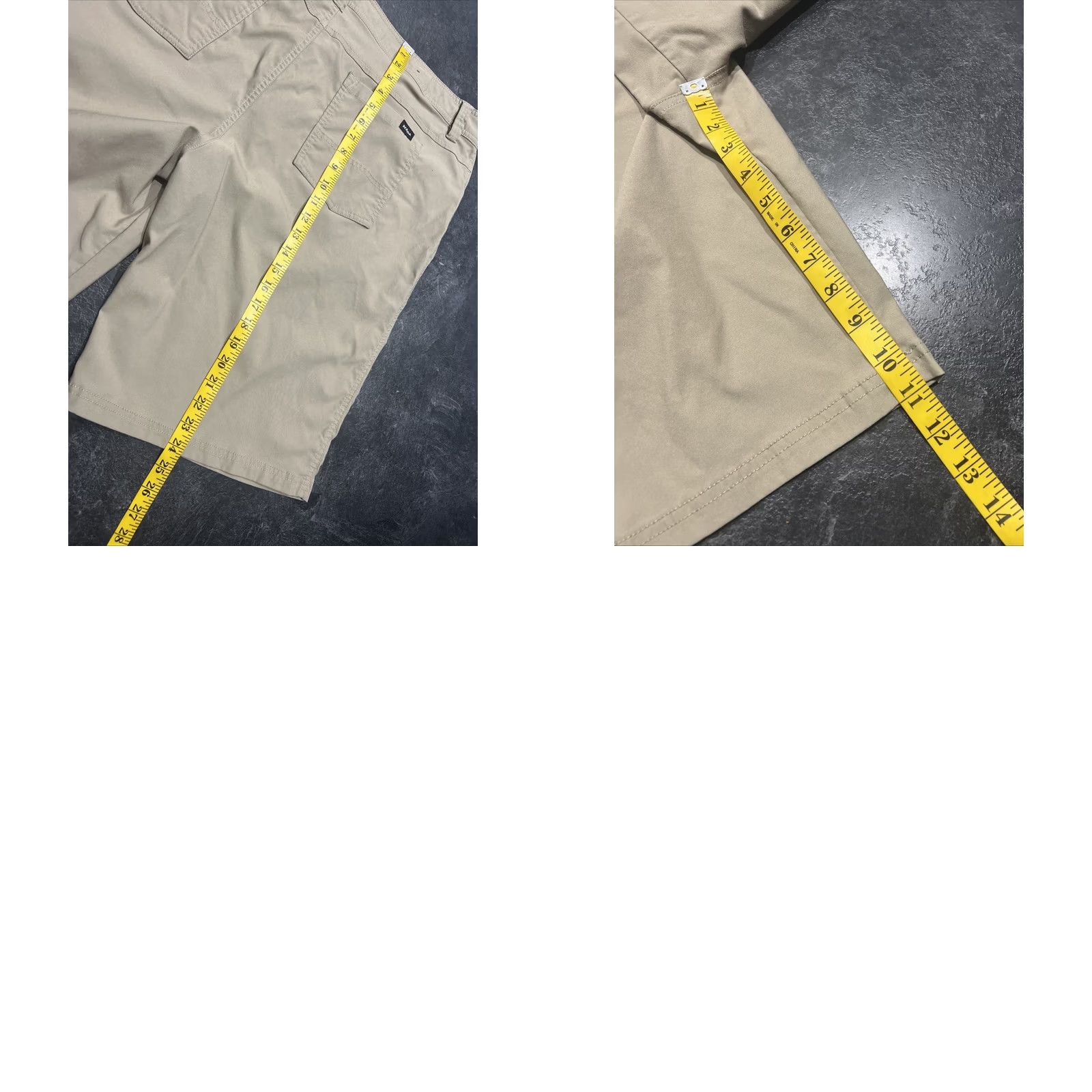 Prana prAna Stretch Shorts Men's 42 Khaki Tan Pocket Outdoor Hiking Cargo Zip 11in Inseam Adjustable Waist Breathable Belted Pockets Regular Rise 42 Mens Size US 42 / EU 58 - 9 Thumbnail
