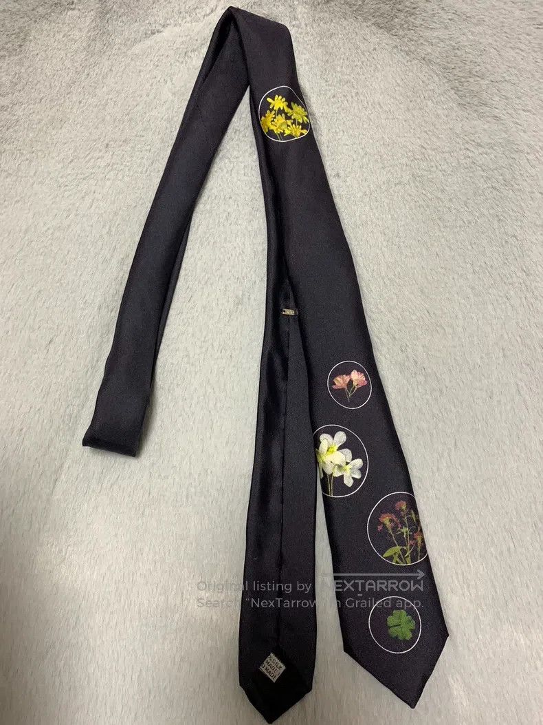 Dior Dior Black Floral Tie Size ONE SIZE - 1 Thumbnail