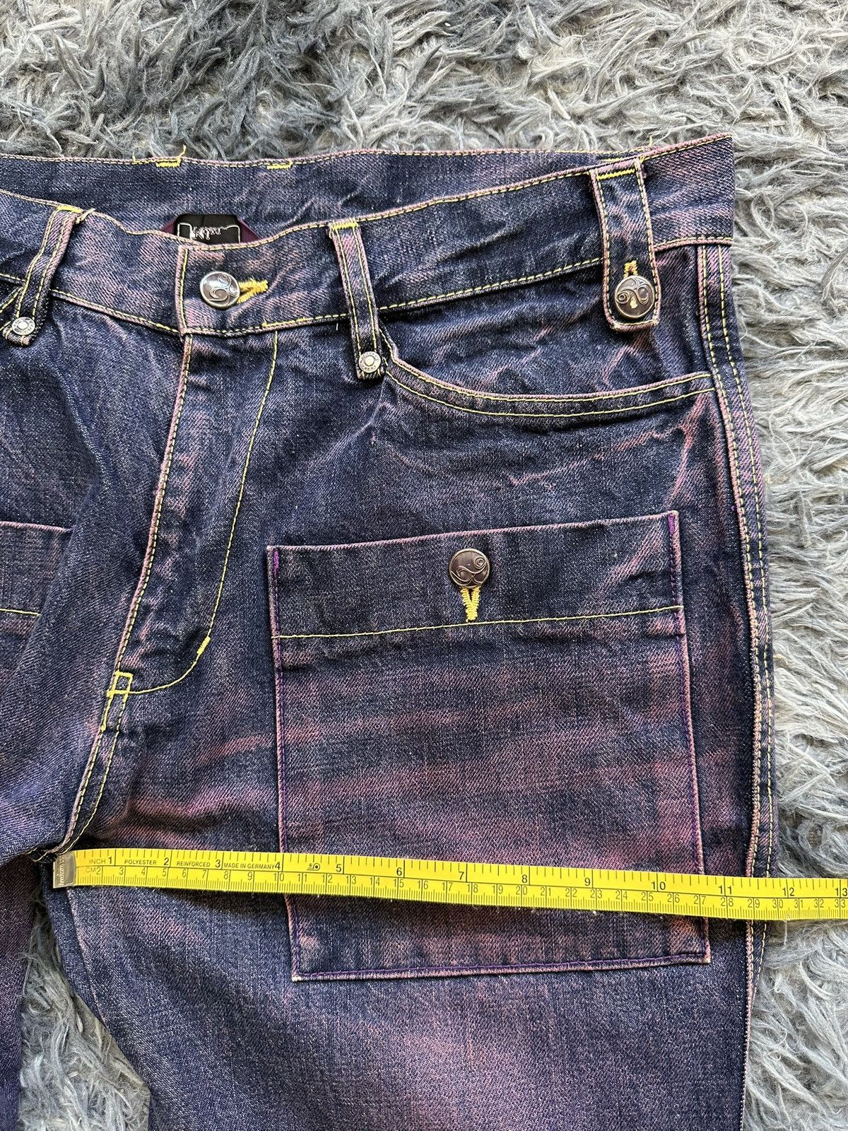 Designer × Japanese Brand Y2k KELEN Japan purple dyed denim Size US 36 / EU 52 - 10 Thumbnail