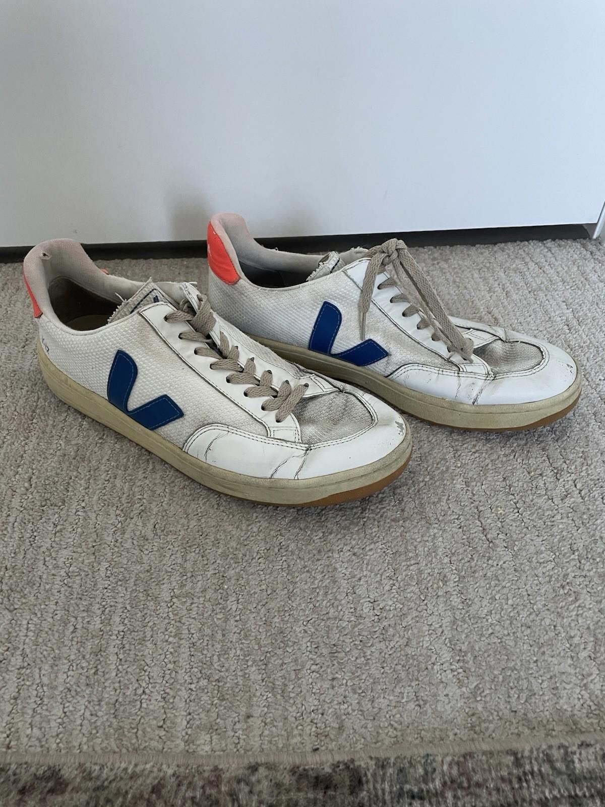 Veja Veja Men V-12 White Orange Blue Gum Sneaker Size 11 Size US 11 / EU 44 - 2 Thumbnail