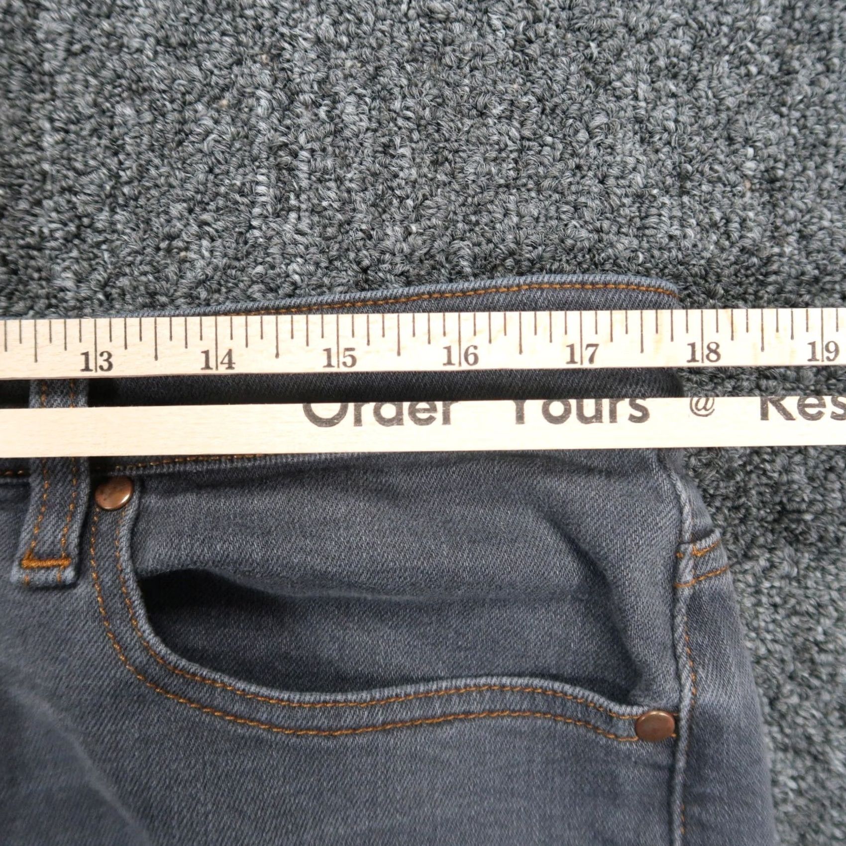Eileen Fisher VINTAGE Eileen Fisher Jeans Womens 14 Gray Organic Cotton Straight Leg Crop 35x27 Size 36" / US 14 / IT 50 - 6 Thumbnail