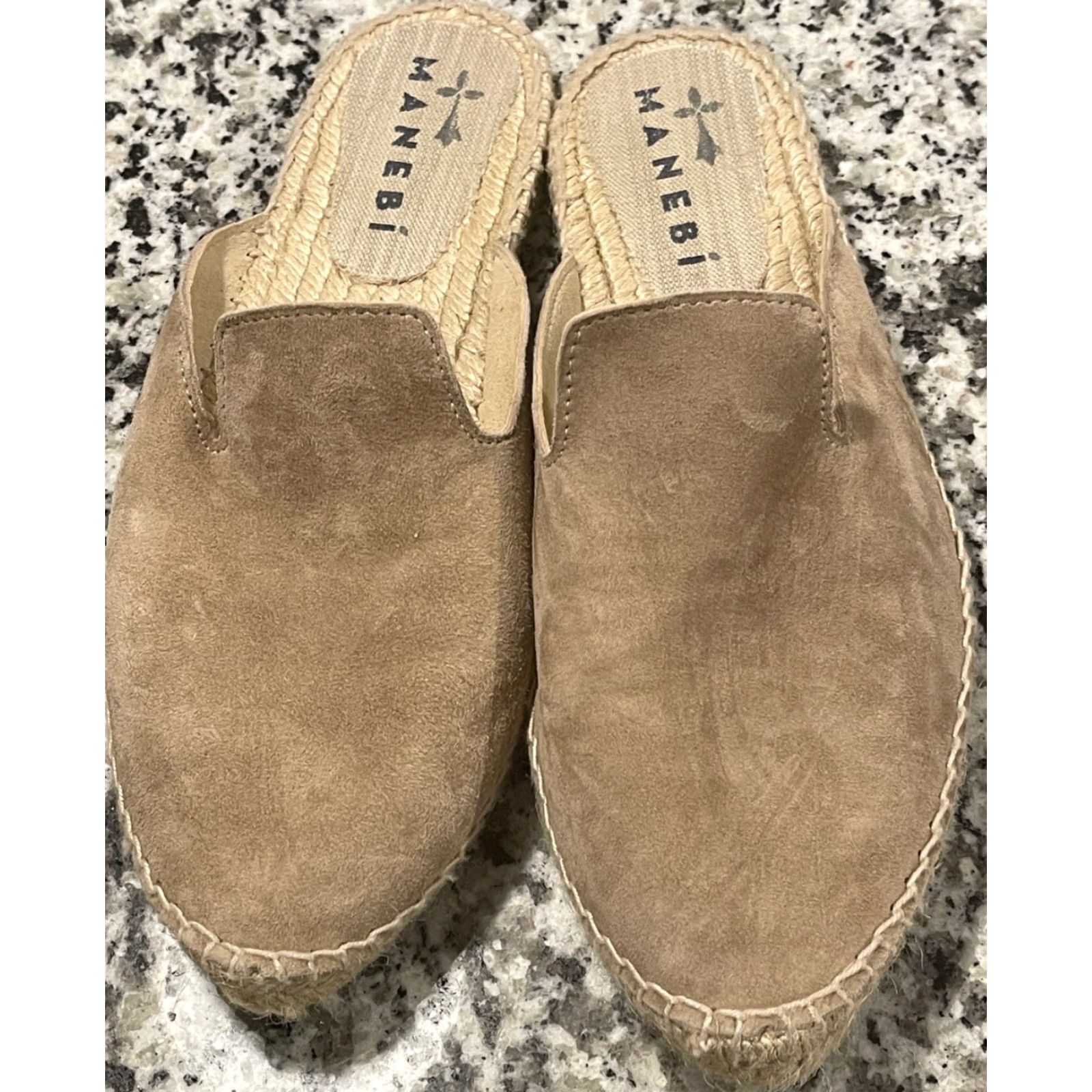 Manebi VINTAGE Manebi Hamptons Mules Women’s 8 Sz EU 39 US 8 Taupe Suede Beige Slip On Bohemian Beach Casual Travel Flat Size US 8 / IT 38 - 4 Thumbnail
