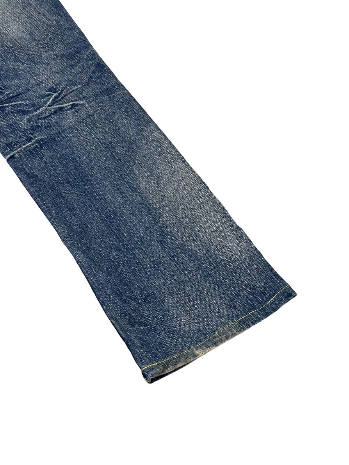 Japanese Brand Flare Jeans Nicole Club Distress Low Rise Boot Cut 7🟦1 Size US 35 - 14 Thumbnail