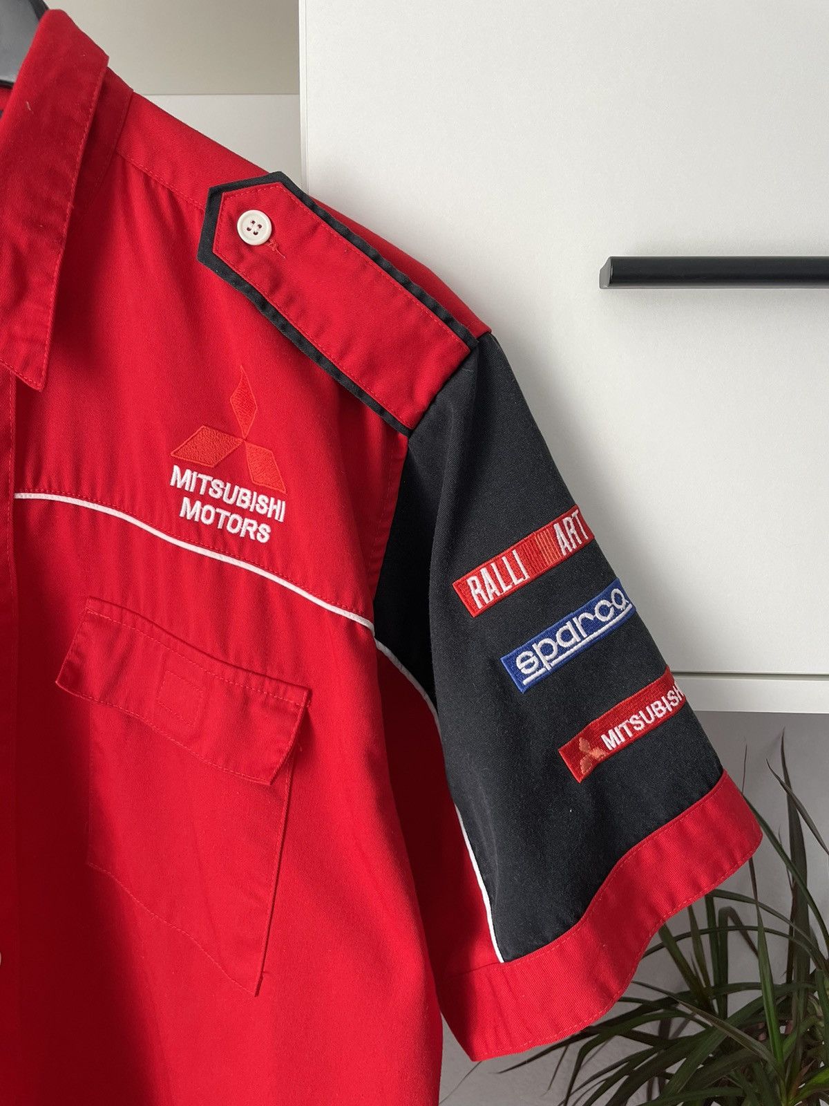 Japanese Brand × Vintage Vintage Mitsubishi Ralliart Shirt Button Up Sparco Size US XL / EU 56 / 4 - 4 Thumbnail
