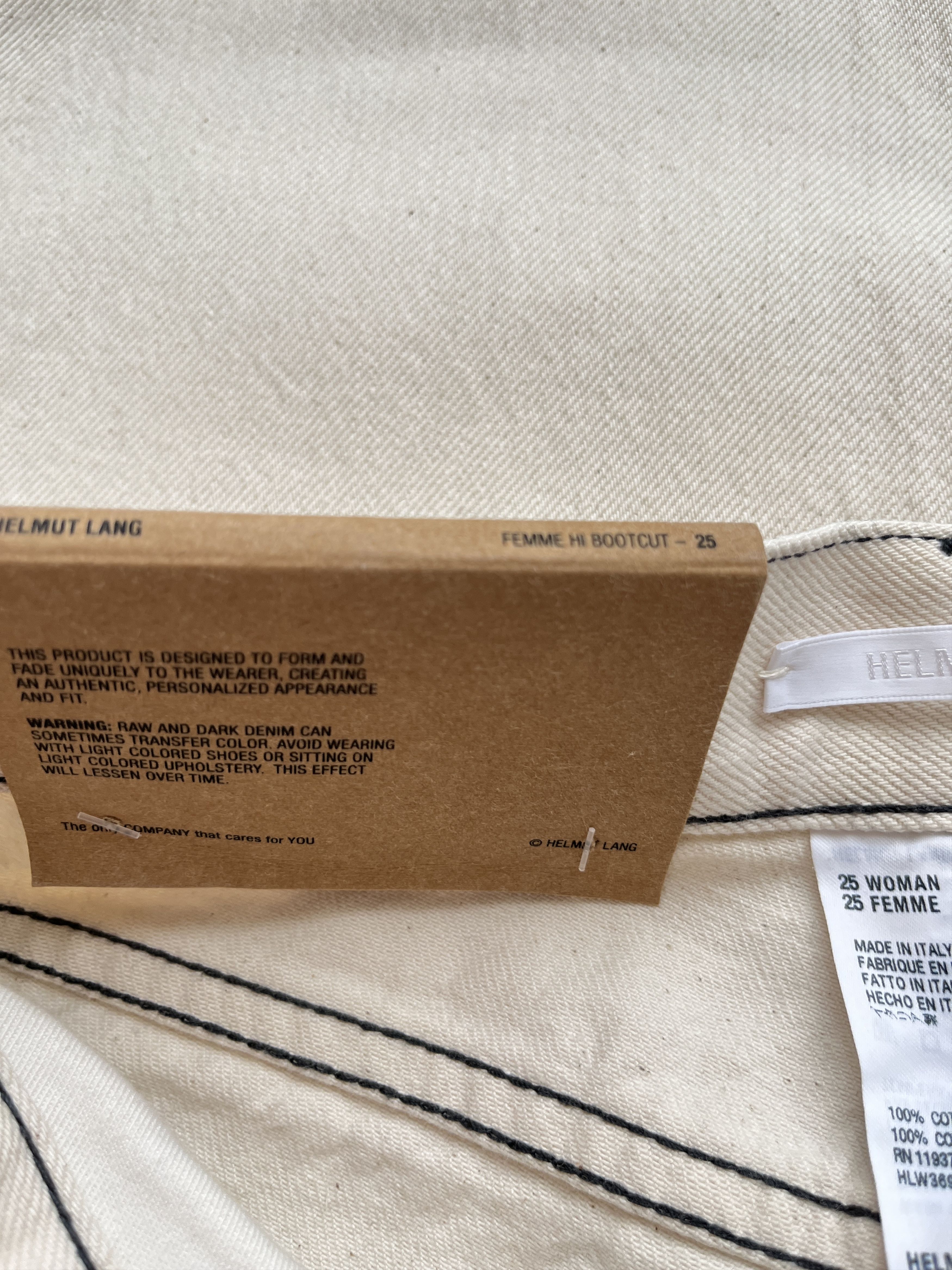 Helmut Lang ⚡️QUICK SALE⚡️Helmut Lang Natural Hi Bootcut High Rise Jeans Size 25" / US 0 / IT 36 - 4 Thumbnail