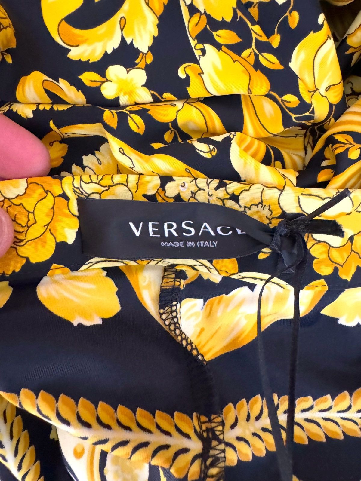 Versace Versace black gold Baroque stretch leggings - size S Size 27" / US 4 / IT 40 - 3 Thumbnail