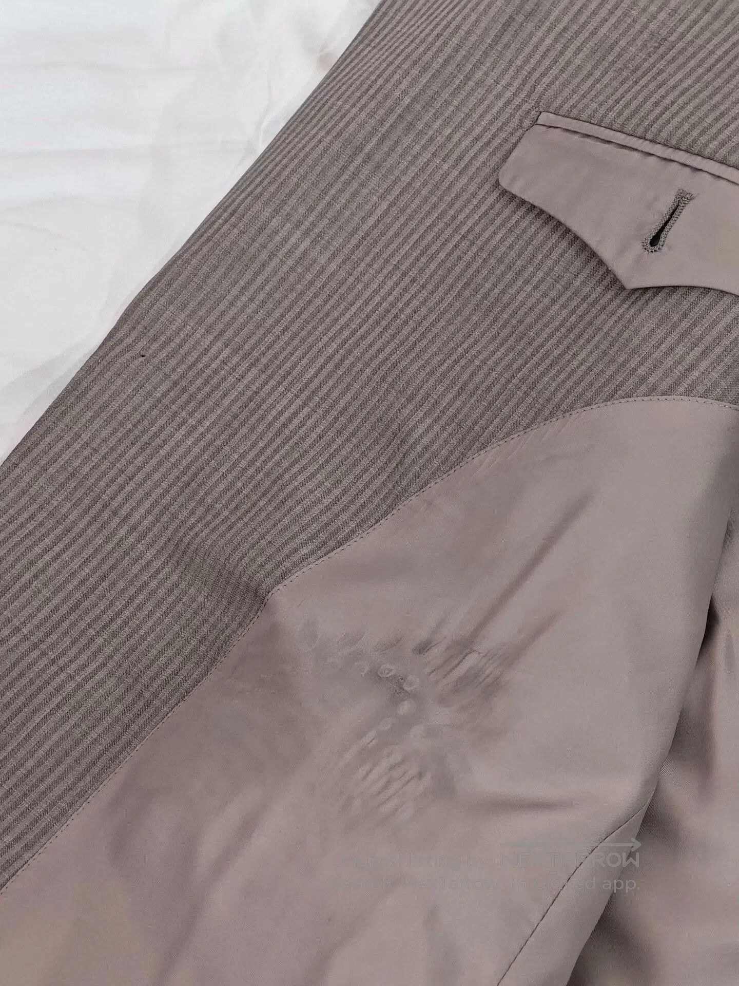 Ermenegildo Zegna Gray Striped Wool Suit Jacket. Size US L / EU 52-54 / 3 - 8 Thumbnail