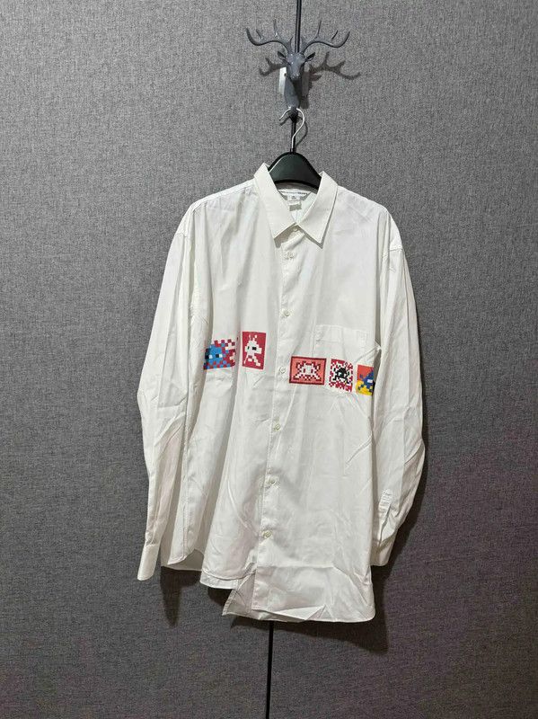 Comme des Garcons Comme des Garçons White Cotton Logo Shirt 0089 Size US XL / EU 56 / 4 - 1 Thumbnail