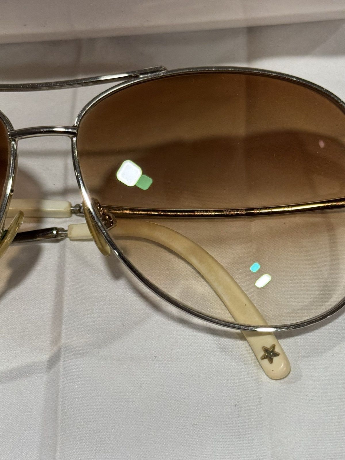 Jimmy Choo Jimmy Choo Aviator Sunglasses Size ONE SIZE - 4 Thumbnail