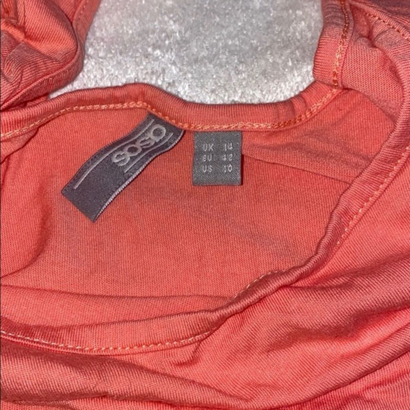 Asos ASOS Salmon Pink Layering Tank Top | Sz 10 Size L / US 10 / IT 46 - 4 Thumbnail